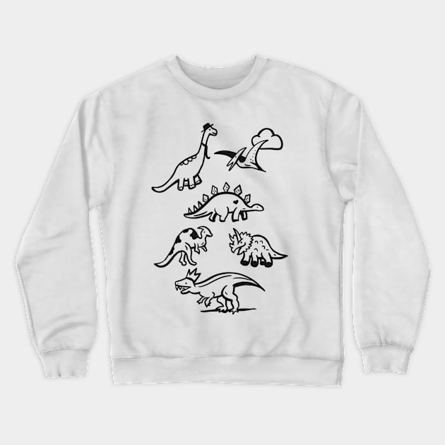 Dinosaurs Crewneck Sweatshirt by Uglyblacksheep